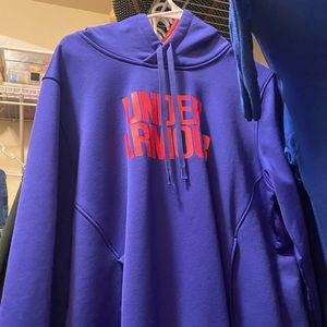 blue/pink sweatshirt